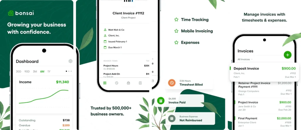 Bonsai Time Tracker & Invoices