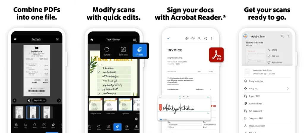 Adobe Scan AI PDF Scanner, OCR